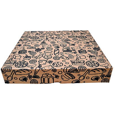 Caixa para Salgados/Doces Grande Tampa/Fundo em Flexografia (Cód: DSFP 35/04) - 10 unidades