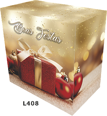Caixa de Natal PEQUENA Modelo L 408 - Kit com 10 Unidades
