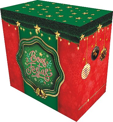 Caixa de Natal GRANDE "Boas Festas" L 411- Kit com 20 Unidades