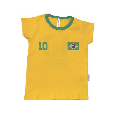 Camiseta Infantil Feminina Brasil