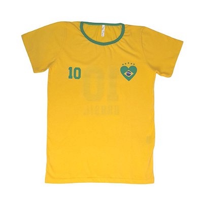 Camiseta Adulto Feminina Brasil
