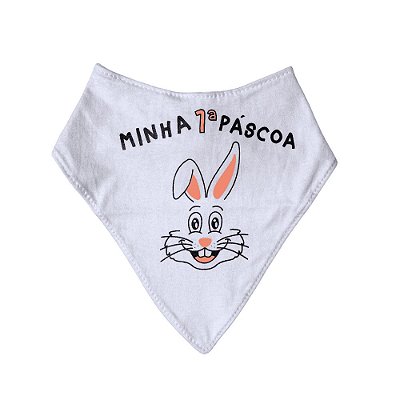 Bandana Bebê Minha 1ª Páscoa