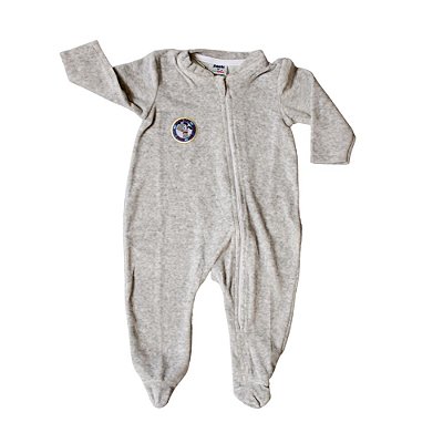 Macacão Longo Bebê Mangas Longas Plush Cãozinho Feliz - RN (brinde saída maternidade)