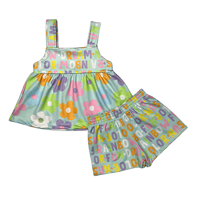 Conjunto Infantil Regata e Shorts Color