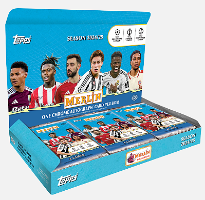 BREAK 221 - MERLIN 24/25 HOBBY BOX - 1 AUTO GARANTIDO - ESCOLHA SEU TIME