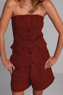 Blusa Deia - Bordo