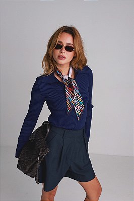 Blusa Tricot Nina - Marinho