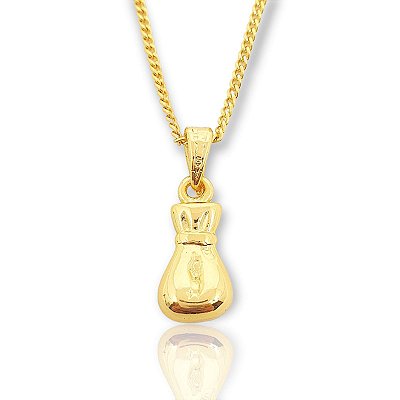 Pingente Malote P (16X8mm) Banhado A Ouro 18k PIN050