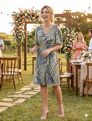 Vestido de manga crepe de seda capim rosa C080086