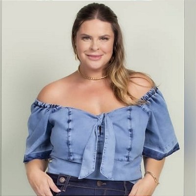 Blusa jeans manifesto plussize