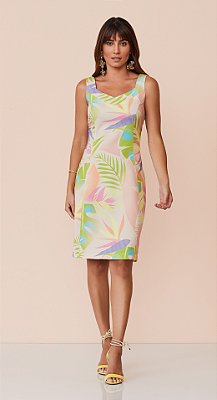 Vestido tubinho realist tecido