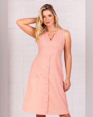 Vestido de linho medi modas