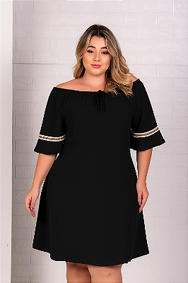 Vestido manga ciganinha medi plus