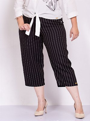 Calça pantacurt  linho medi plus