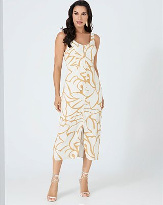 Vestido midi smel detalhe elastex