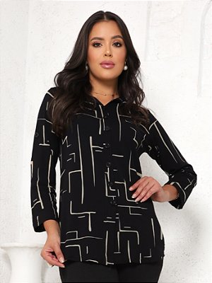 Camisa confortável social de malha