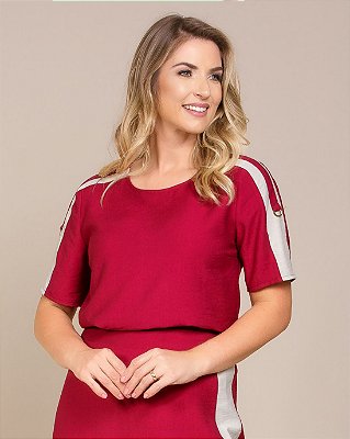 Blusa alfaiataria capim rosa