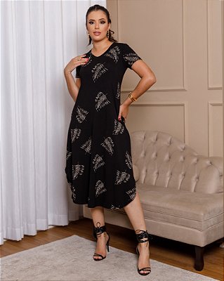 Vestido Midi confortável malha