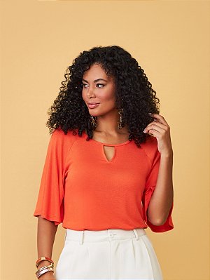 Blusa realist tricoline