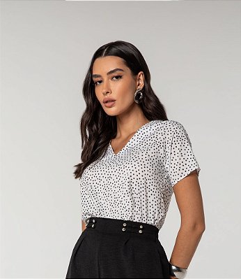 Blusa poá tecido formitz fashion