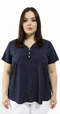 Blusa liganete com botões poa