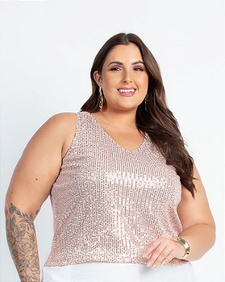 Blusa de paetê medi modas