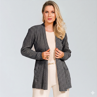 Cardigan malha tricot miravest