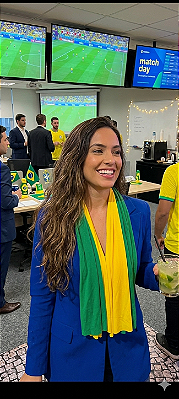 Lenço verde e amarelo Brasil