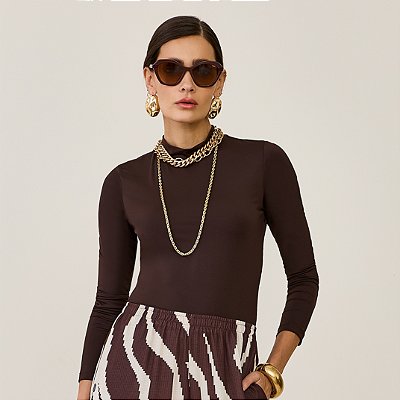 Blusa básica em malha poliamida Realist concept