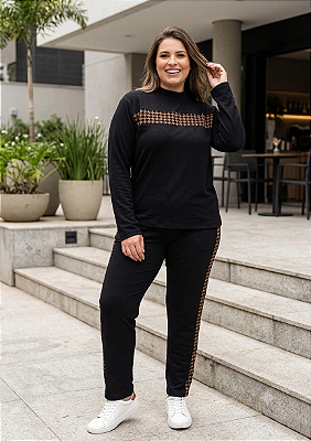 Conjunto de blusa e calça allegner