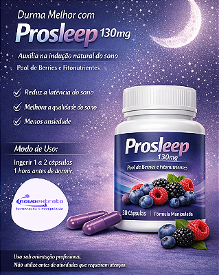 Prosleep 130mg Suplemento Nutricional em Cápsulas