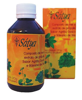 Xarope Composto Mel, Própolis, Agrião, Guaco e Balsamo de Tolu 210ml (Satya)