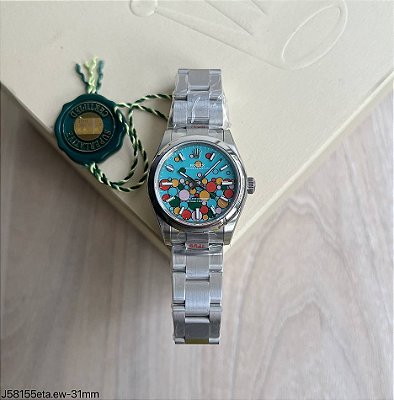 SUPER CLONE MÁQUINA ETA  ROLEX DATEJUST 31MM CELEBRATION BUBBLE