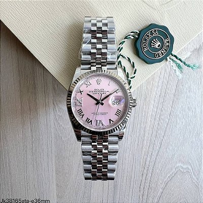 SUPER CLONE MÁQUINA ETA  ROLEX DATEJUST 36MM ROSA