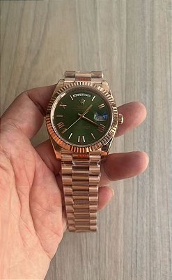 BASE ETA CLONE  – ROLEX DAY-DATE II ROSE VERDE 40MM