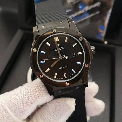 BASE ETA ( CLONE ) HUBLOT CLASSIC FUSION PRETO BRILHOSO