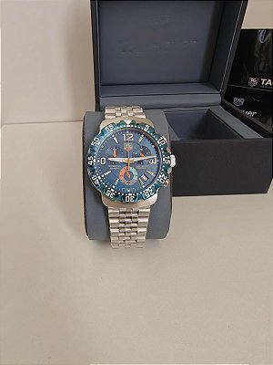 BASE ETA ( CLONE ) TAG HEUER FORMULA 1 CHRONOGRAPH COM MOSTRADOR AZUL