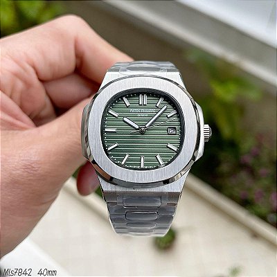 BASE ETA ( CLONE ) PATEK PHILIPPE NAUTILUS AUTOMÁTICO FUNDO VERDE