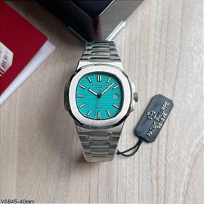 BASE ETA ( CLONE ) PATEK PHILIPPE NAUTILUS AUTOMÁTICO FUNDO TIFFANY