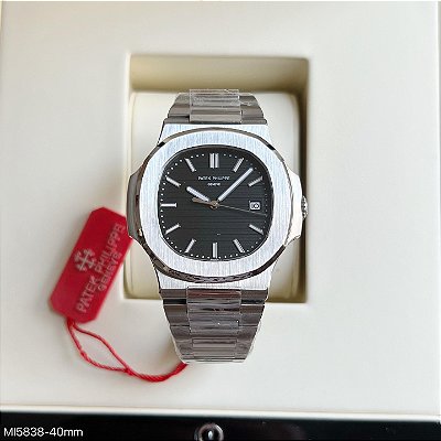 BASE ETA ( CLONE ) PATEK PHILIPPE NAUTILUS AUTOMÁTICO FUNDO PRETO