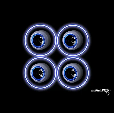 Cartwheels White VR4 Classic (7.5mm) - Blue Aluminum Core