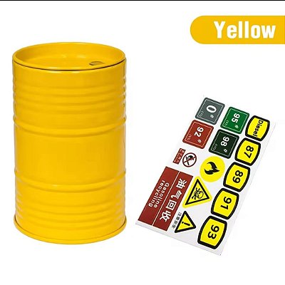 Mini Tambor de Metal (Amarelo) 9,5cm X 6cm