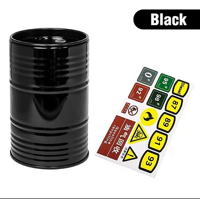 Mini Tambor de Metal (Preto) 9,5cm X 6cm