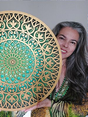 Mandala Duo Torus Gold Green (do 25cm ao 90cm)