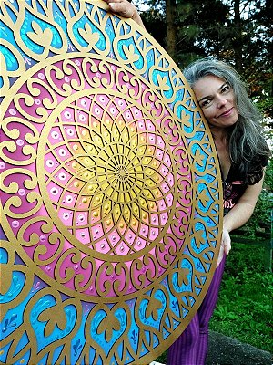Mandala Duo Torus Chama Trina (do 25cm ao 90cm)