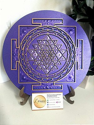 Mandala Duo Sri Yantra | Violeta (do 25cm ao 90cm)