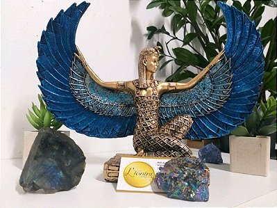 Deusa Isis 26cm | Azul Índigo