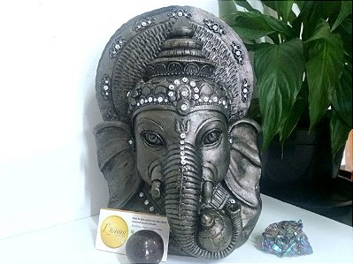 Ganesha Busto 27cm | Cimento queimado (imitação)