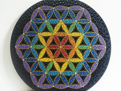 Mandala Flor da Vida 40cm | 7 chakras