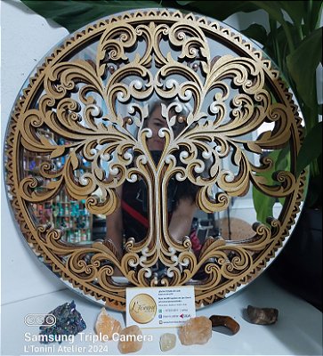 Mandala 3D Árvore da Vida espelhada 40cm